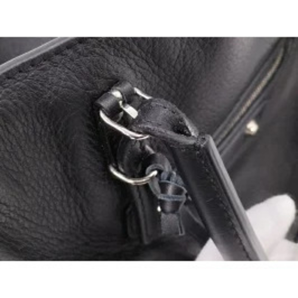BALENCIAGA The Paper Handbag Leather Black - Picture 5 of 9